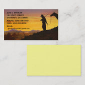 西部の空の日没の名刺が付いているシルエット! 名刺 (正面/裏面)