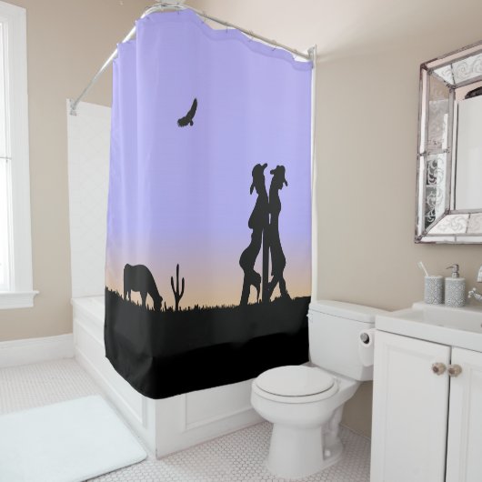 西部の範囲の薄暗がり シャワーカーテン (インサイチュ)