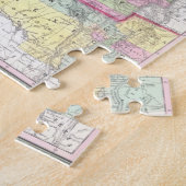 西部の米国(1853年)のヴィンテージの地図 ジグソーパズル (側面)