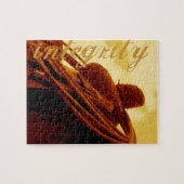 西部の素朴なロープをかけるサドルの芸術 ジグソーパズル (横)