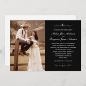 西部の結婚式の写真の招待状 招待状 (正面/裏面)