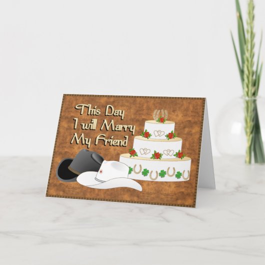 西部の結婚式招待状 招待状 (正面)