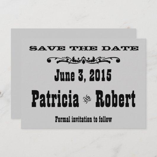 西部の結婚式|の保存日付 セーブザデート (正面/裏面)