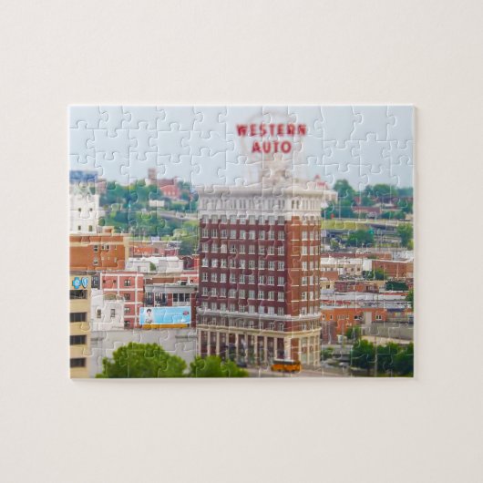 西部の自動建物の中二階のコンドミニアムカンザスシティ ジグソーパズル (横)