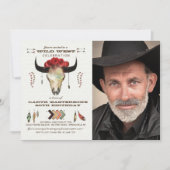 西部の要素の写真の招待状 招待状 (正面)