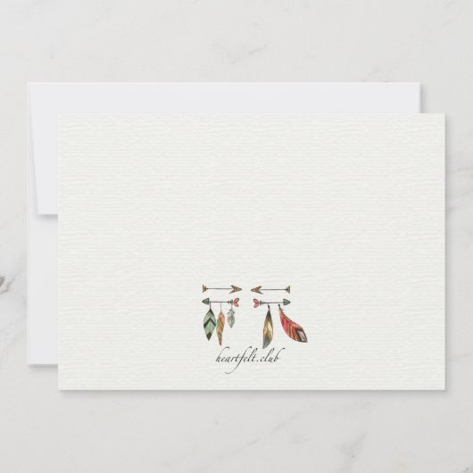 西部の要素の写真の招待状 招待状 (裏面)