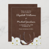 西部の蹄鉄のセーブ・ザ・デート案内 セーブザデート (正面/裏面)