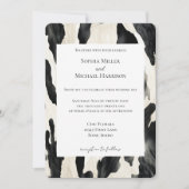 西部の農場の動物 牛 招待状 (正面)