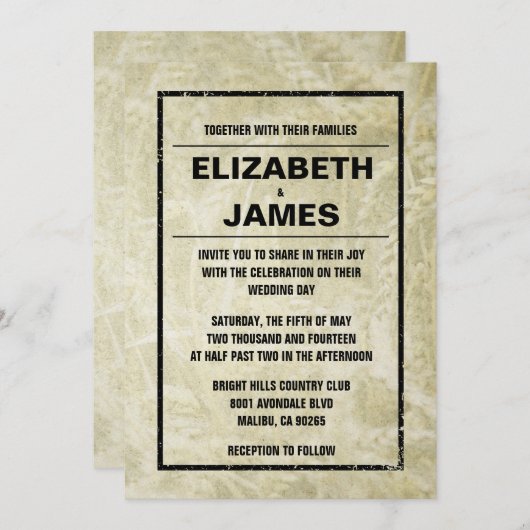 西部の農場の結婚式招待状 招待状 (正面/裏面)