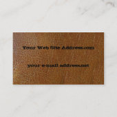 西部の銀製のベルトの留め金の老化させた革 名刺 (裏面)