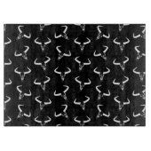 西部の長角牛のブル・ホーンのデザインの砂漠のスカル カッティングボード (正面)