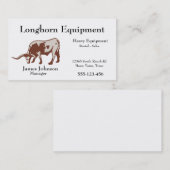 西部の長角牛の雄牛の名刺 名刺 (正面/裏面)