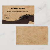 西部の馬のシルエットの名刺 名刺 (正面/裏面)