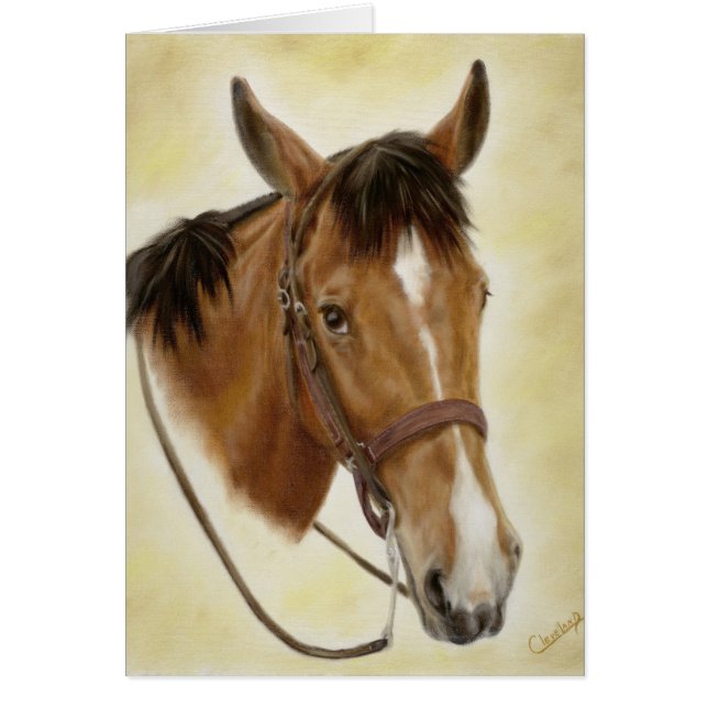 西部の馬カード (正面)