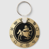 西部の(占星術の)十二宮図-射手座 キーホルダー (正面)