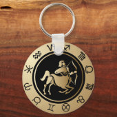 西部の(占星術の)十二宮図-射手座 キーホルダー (正面)