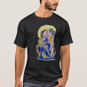 西部の(占星術の)十二宮図- 《星座》乙女座のTシャツ Tシャツ