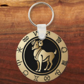 西部の(占星術の)十二宮図-牡羊座 キーホルダー (正面)