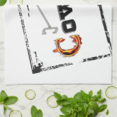 西部の"決め付けられた女性のカーボーイ"の台所タオル キッチンタオル (折り畳み)