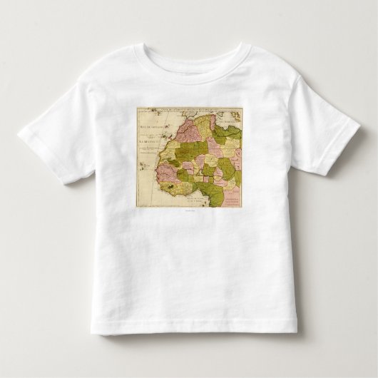西部のAfricaPanoramic MapWesternアフリカ3 トドラーTシャツ (正面)