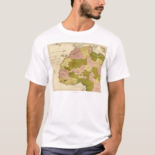 西部のAfricaPanoramic MapWesternアフリカ3 Tシャツ (正面)