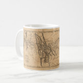 西部アメリカ1814年を渡るルイス及びクラークの地図 コーヒーマグカップ (正面左)