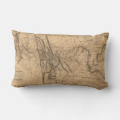 西部アメリカ1814年を渡るルイス及びクラークの地図 ランバークッション (裏面)