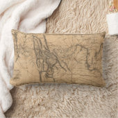 西部アメリカ1814年を渡るルイス及びクラークの地図 ランバークッション (ブランケット)