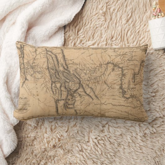 西部アメリカ1814年を渡るルイス及びクラークの地図 ランバークッション (ブランケット)