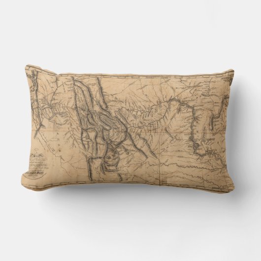 西部アメリカ1814年を渡るルイス及びクラークの地図 ランバークッション (正面)