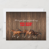 西部カウボーイの手配書招待状 招待状 (裏面)