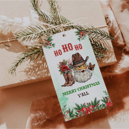西部カウボーイサンタクリスマスパーティー ギフトタグ