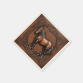 西部カウボーイ馬の党 スタンダードカクテルナプキン (角)