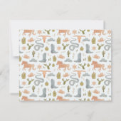 西部カウボーイ ブルー キッズ ノートカード (裏面)