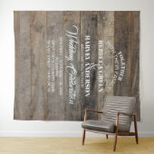 西部スタイルの木目調納屋結婚式背景 タペストリー (インサイチュ(横))