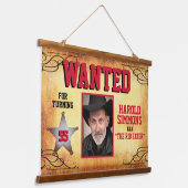 西部スタイルの誕生日お手配ポスター 吊り下げ型タペストリー (傾斜あり)