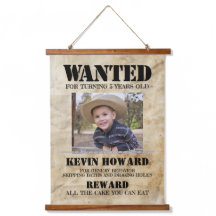 西部スタイルの誕生日壁掛けタペストリー