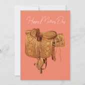 西部スタイル,ヴィンテージ,サドル,カントリー, 母の日 シーズンカード (正面)