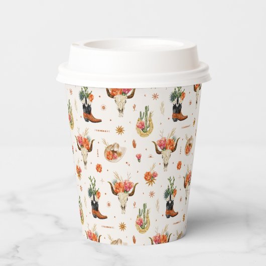 西部スタイル 紙コップ (裏面)