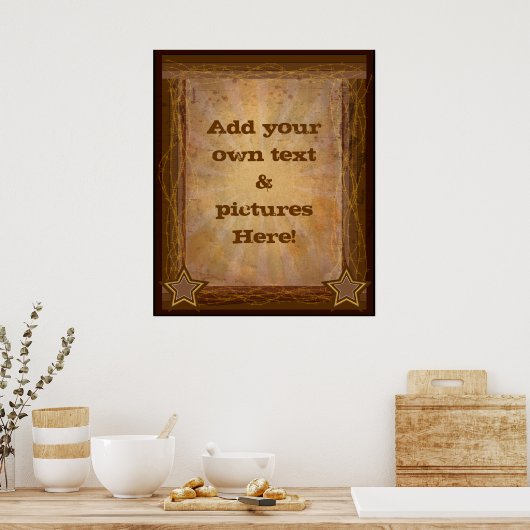 西部デザイン ポスター (キッチン)