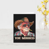 西部トランプカウボーイ、あなたはアメリカ国旗を逃したよ、カウボー カード (黄色い花)