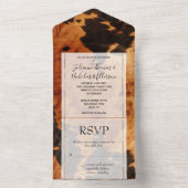西部ブラウンカウハイド オールインワン招待状 (内側)