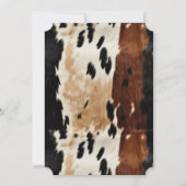 西部ブラウンクリームレザー 招待状 (裏面)