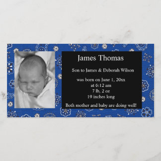 西部ベビー誕生発表 案内状