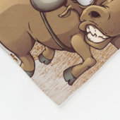 西部ロデオのカウボーイのBullの乗馬の国 フリースブランケット (角)