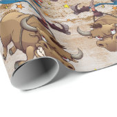 西部ロデオのカウボーイのBullの乗馬の国 ラッピングペーパー (ロールコーナー)