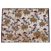 西部ロデオのカウボーイのBullの乗馬の国 ラージペーパーバッグ (正面)