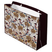 西部ロデオのカウボーイのBullの乗馬の国 ラージペーパーバッグ (裏面アングル)