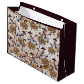 西部ロデオのカウボーイのBullの乗馬の国 ラージペーパーバッグ (正面アングル)