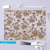 西部ロデオのカウボーイのBullの乗馬の国 薄葉紙 (クラフト)